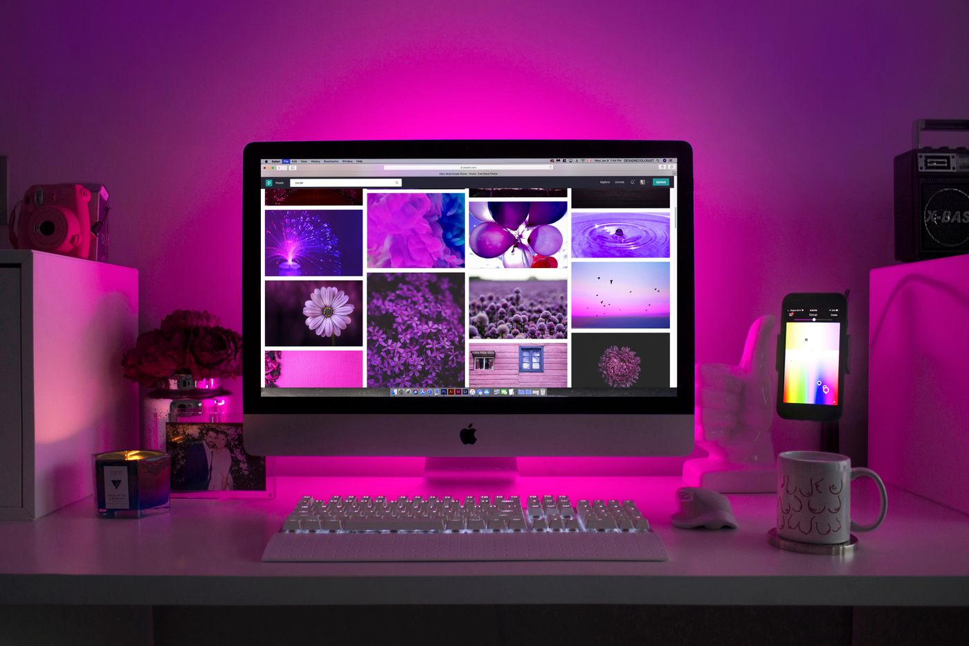 Website and campaign work on screen